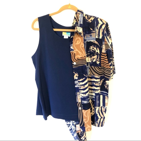 2pc Set Shirt and tank - Picture 2 of 2